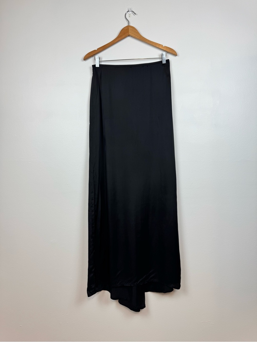 Dries Van Noten Women Solid Black Maxi Asymmetrical Skirt size 40